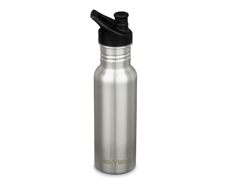 Botella Classic tapa Sport Klean Kanteen 18oz (532ml) plata